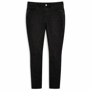 Signature Levi Strauss Gold Totally Shaping Pull-On Skinny Black Jeans, Size 14
